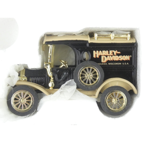 227 - A Harley Davidson 1913 Ford Model T Van Dime Bank in its presentation tin box.