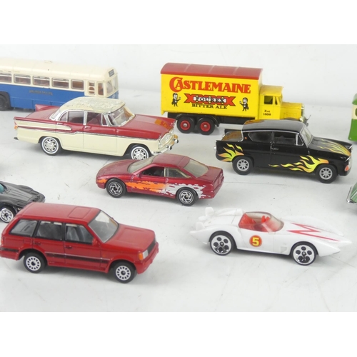 232 - A collection of toy vehicles to include EFE Travel Bus, Lledo Southdown bus and more.