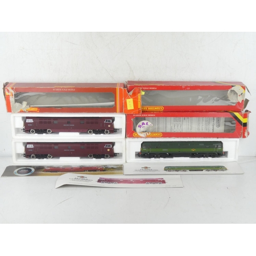 243 - Three boxed Hornby Railways gauge scale models - BR Class 52 Diesel Hydraulic, BR Class 52 C-C Diese... 