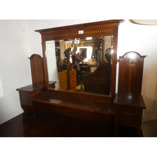 253 - An antique mahogany and inlay dressing table.