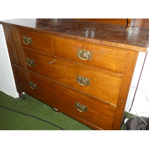 253 - An antique mahogany and inlay dressing table.