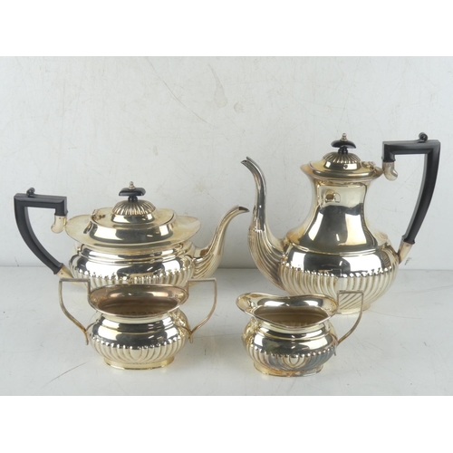 254 - A vintage four piece EPNS tea and coffee service.