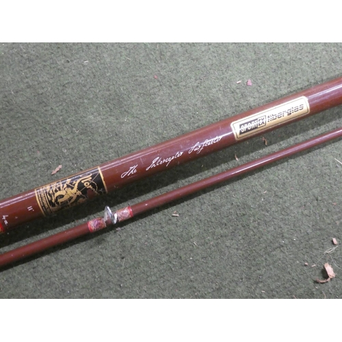 599 - A Norcro Fishing Tackle 'The Interceptor Surfcaster' two piece fishing rod.