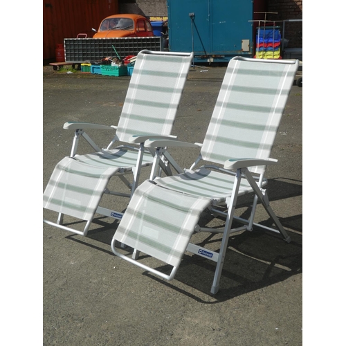 614 - A pair of Outwell garden loungers.