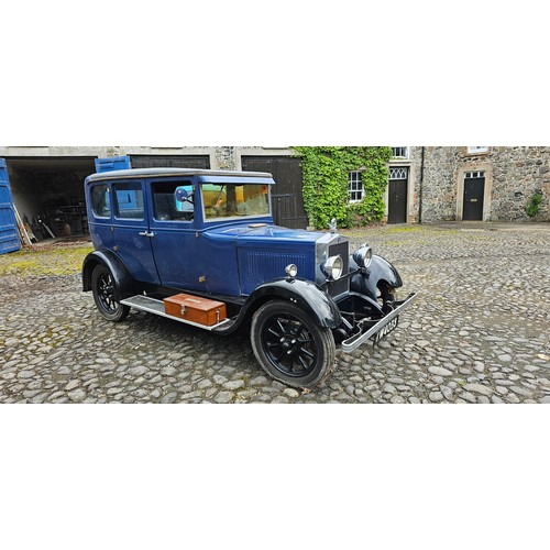 A stunning 1930 Morris Cowley Flat nose saloon car, in blue, with folding luggage rack, spare wheel & running board toolbox. Riding on Artillery wheels this is an absolute stunning car. Has been dry stored for several years. We have not tried starting it, but the engine has compression & all wheels are moving freely. Comes with keys & original V5.

Please note, this lot is not stored at our Saleroom, but is a few minutes away, if you would like to view, please make an appointment.