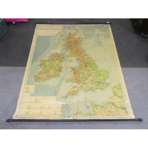 35 - A vintage Philip's Comparative Series of Large School Maps of the British Isles.