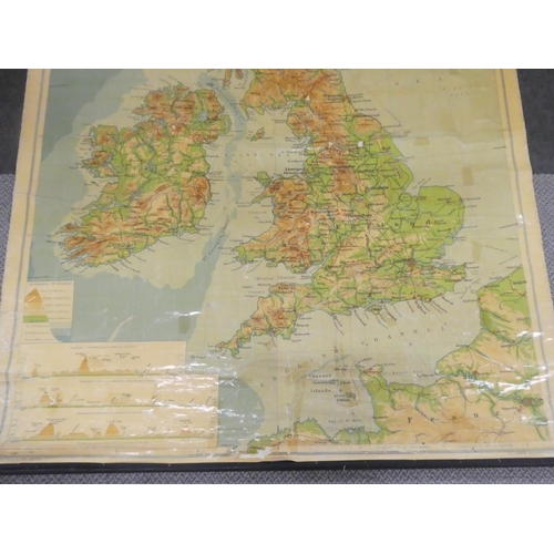 35 - A vintage Philip's Comparative Series of Large School Maps of the British Isles.