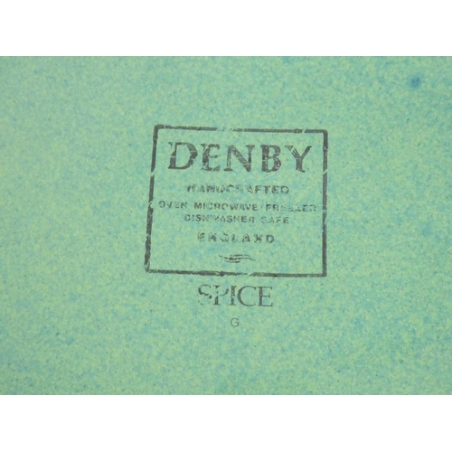 41 - A large Denby 'Spice' lidded casserole dish.