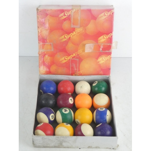 88 - A boxed set of Supa Pro billiard balls.