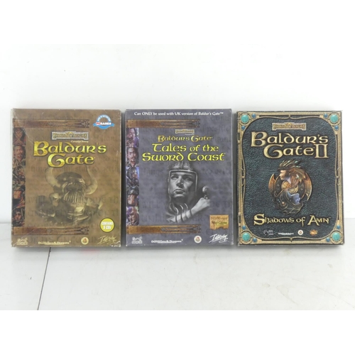 93 - Three boxed sets of Forgotten Realms - Baldur's Gate, Tales of the Sword Coast and Baldur's Gate II.