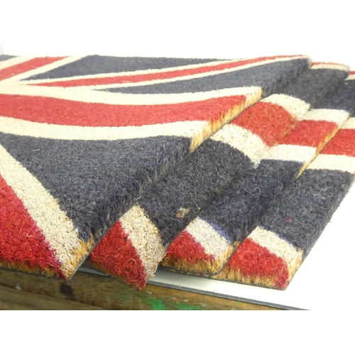 94 - Four large Union Jack door mats.