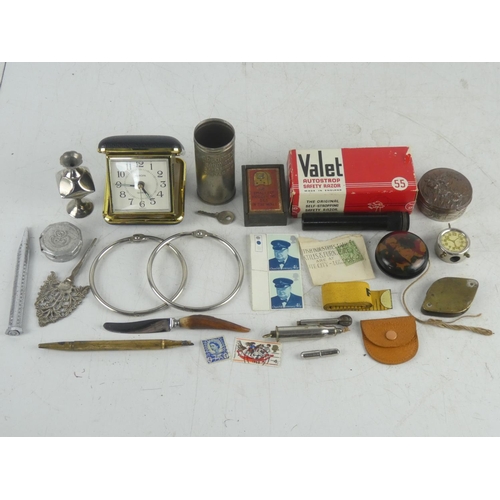 105 - A lot of assorted collectables to include a pocket magnifying glass, a bone handled butter knife, Wi... 