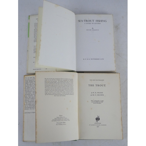 124 - Two vintage books 'Sea-Trout Fishing' by Hugh Falkus and 'The Trout' by W E Frost & M E Brown.