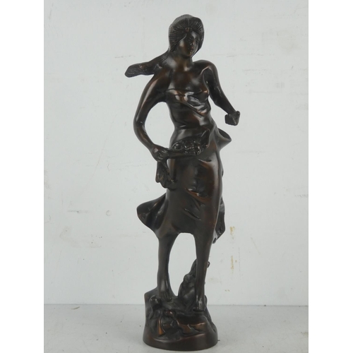 127 - A stunning spelter figure of a lady.