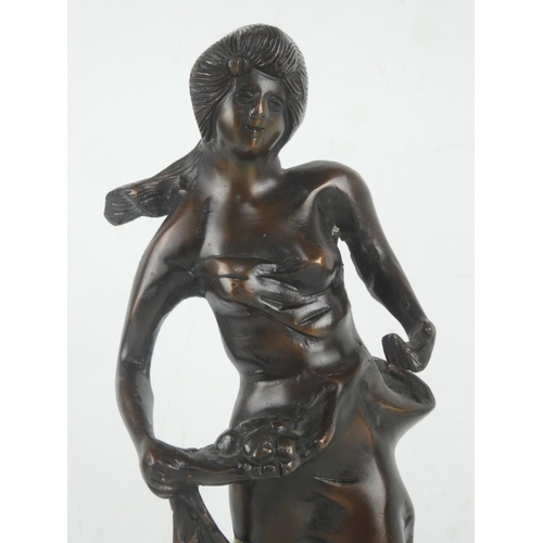 127 - A stunning spelter figure of a lady.