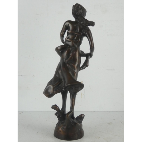 127 - A stunning spelter figure of a lady.