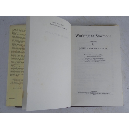 180 - An Irish book 'Working at Stormont' by John A Oliver.