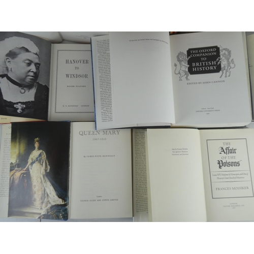 197 - A collection of seven books including Hanover to Windsor by Rodger Fulford, Trafalgar the Nelson Tou... 