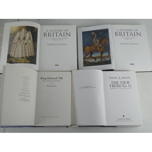 210 - A collection of English history books to include 'The View from No 11', 'A History of Britain', 'Kin... 