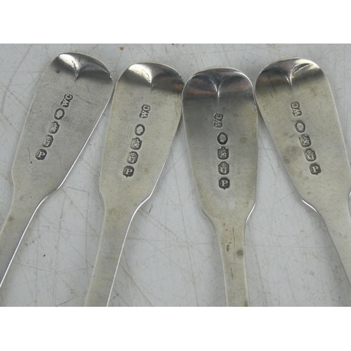 238 - A set of four antique Dublin Silver teaspoons by maker W Cummins, dated 1835.