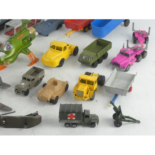 281 - A lot of military toy vehicles to include Zylmax cargo truck, a Dinky Toys 'Alvis', a Dinky Toys 'Ju... 