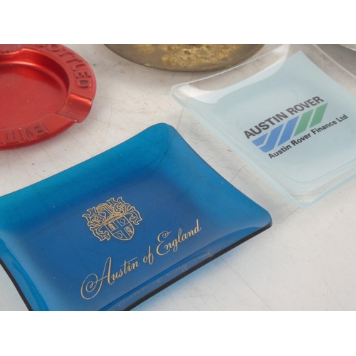 311 - A collection of vintage ashtrays to include Austin Rovers, All Over the World Callender Cable and mo... 