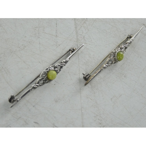 325 - Two Sterling silver brooches.