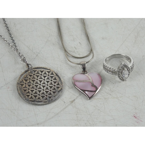 326 - Two Sterling silver necklaces and pendants.