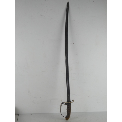 348 - An antique infantry officers sword.