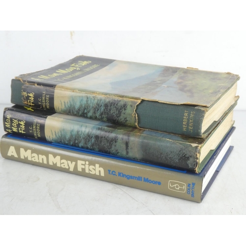 378 - Three 'A Man May Fish' books by T C Kingsmill Moore and copies of correspondence between T C Kingsmi... 