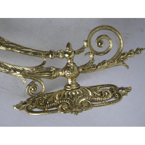 514 - A stunning pair of antique style brass oil lamp wall brackets.