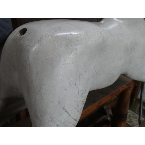 515 - A stunning vintage wooden rocking horse.