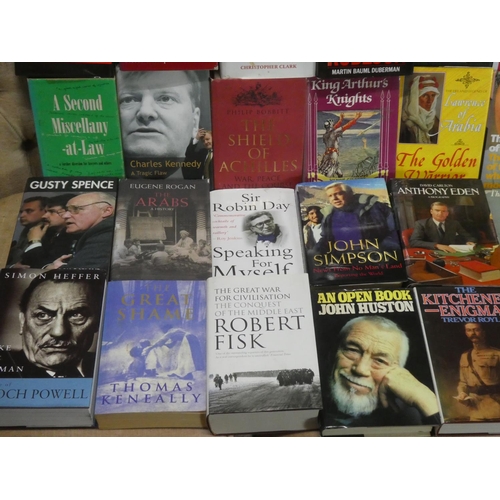 527 - A very large lot of assorted books to include Delorean 'The Rise and Fall of a Dream Maker', 'Gusty ... 