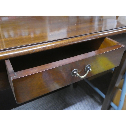 529 - A mahogany hall table with drawer.