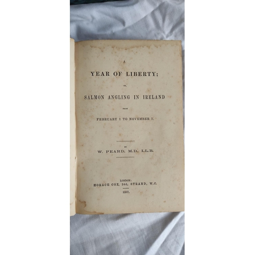 407 - A vintage book 'Sporting Vacations' by Coombe Richards, 'A Year of Liberty; or Salmon Angling in Ire... 