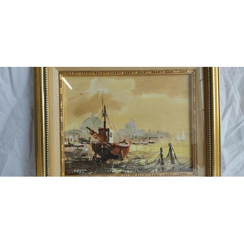 485 - A small gilt framed oil painting signed Boyle.