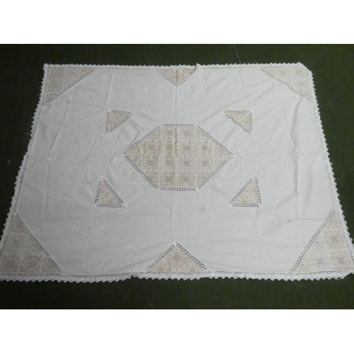 21 - A decorative table cloth.