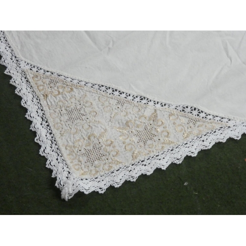 21 - A decorative table cloth.