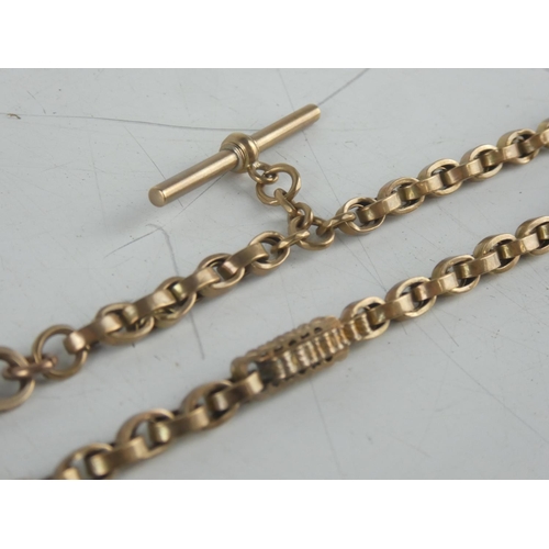 32 - A yellow metal belcher chain, weighing 16grams.