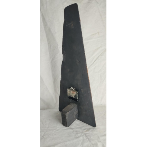 79 - A large slate mantle clock.