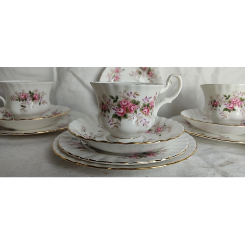 91 - A Royal Albert 'Lavender Rose' tea set.