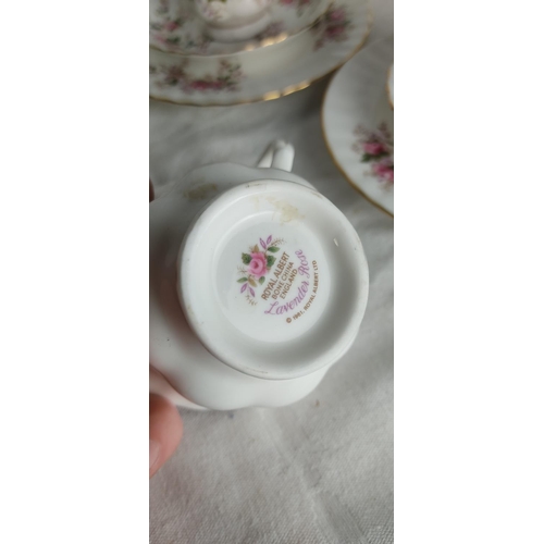 91 - A Royal Albert 'Lavender Rose' tea set.