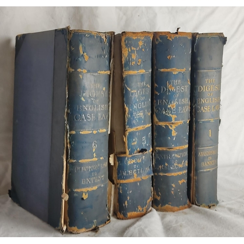 95 - Four antique books 'The Digest of English Law'.