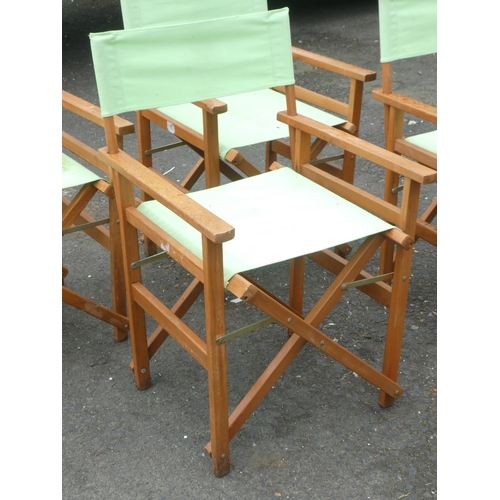 102 - Four directors style garden chairs.