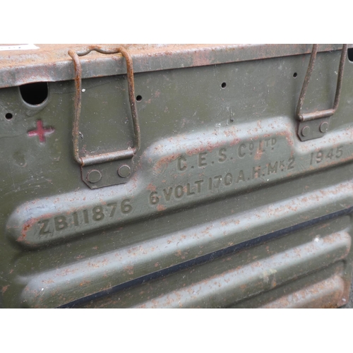 104 - Two vintage military ammo boxes.