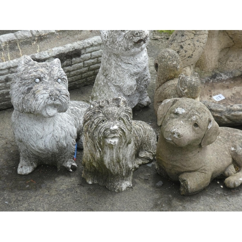 117 - A lot of assorted concrete garden ornaments.