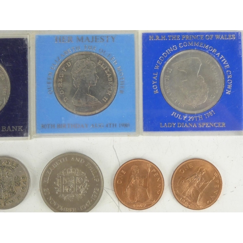 120 - Four cased Commemorative coin sets and other coinage.