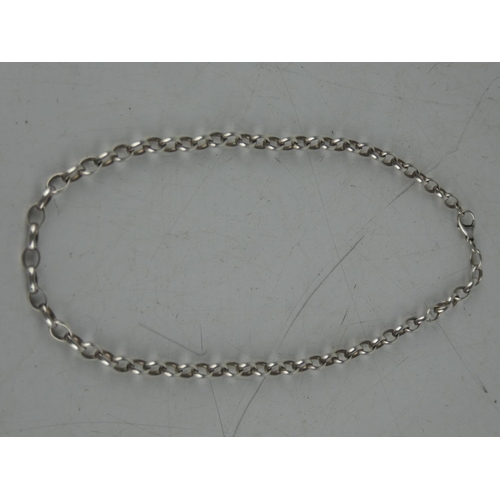 141 - A Sterling silver belcher necklace.