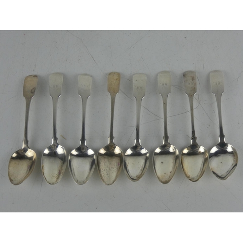 147 - A set of eight Irish silver teaspoons by Dublin maker R Whitford, 1811.