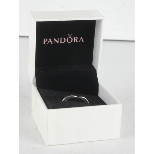 189 - A Sterling silver Pandora ring and box.